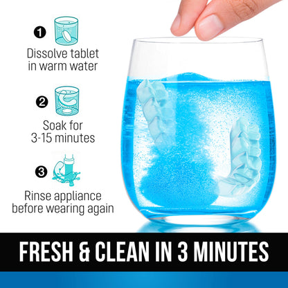 ZENGATE Retainer Cleaner Tablets – 120 Dental Cleansing Tablets (3-Min) | FSA/HSA Approved
