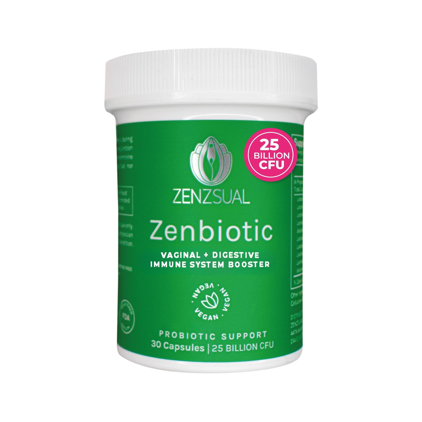 ZENZSUAL Zenbiotic Probiotics for Women – 25B CFU, Vaginal Health & pH Balance | 30 Vegan Capsules