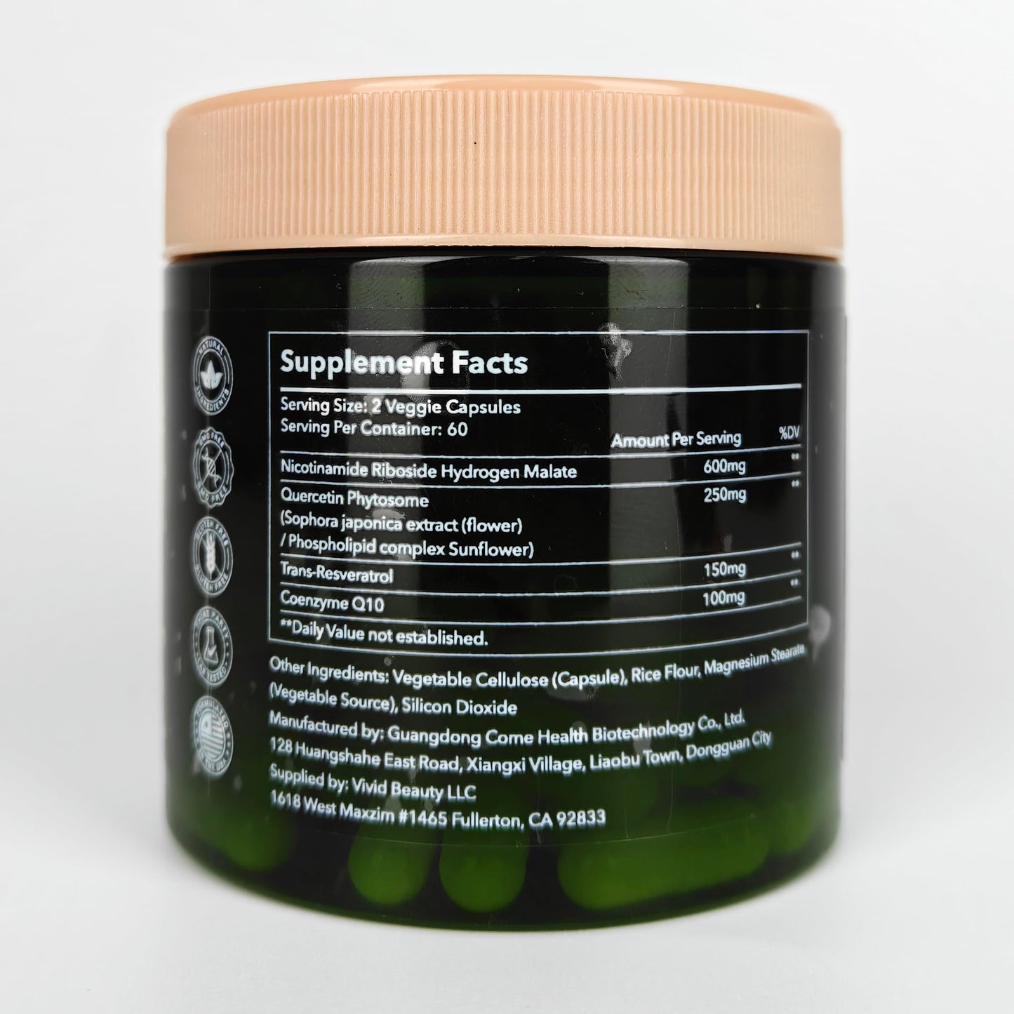 ZenUP NAD+ Supplement | 1100mg Liposomal NR with Resveratrol & Quercetin | Energy & Skin Support | 120 Caps