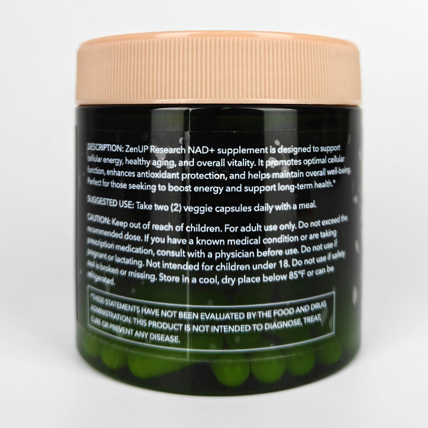 ZenUP NAD+ Supplement | 1100mg Liposomal NR with Resveratrol & Quercetin | Energy & Skin Support | 120 Caps
