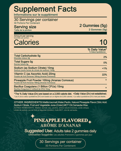 Zenvorica Feminine Balance Gummies for Women – Pineapple Probiotic, pH & Odor Support