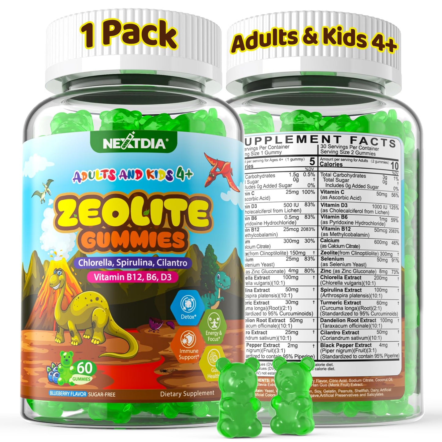 Zeolite Detox Gummies for Kids & Adults – Sugar Free, Immune & Energy Support