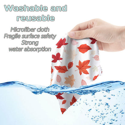 Zewurtuw 6 Pack Microfiber Glasses Cleaning Cloths Pink 6.3 x 6.3 in
