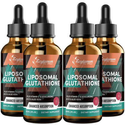 Zeylamum 2000mg Liposomal Glutathione Liquid Drops — Ultra-Absorption, Skin & Immunity Support, 8.08 oz