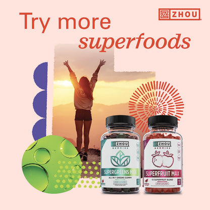 ZHOU Nutrition Superfruits Powder - USDA Organic Reds Antioxidant Superfood