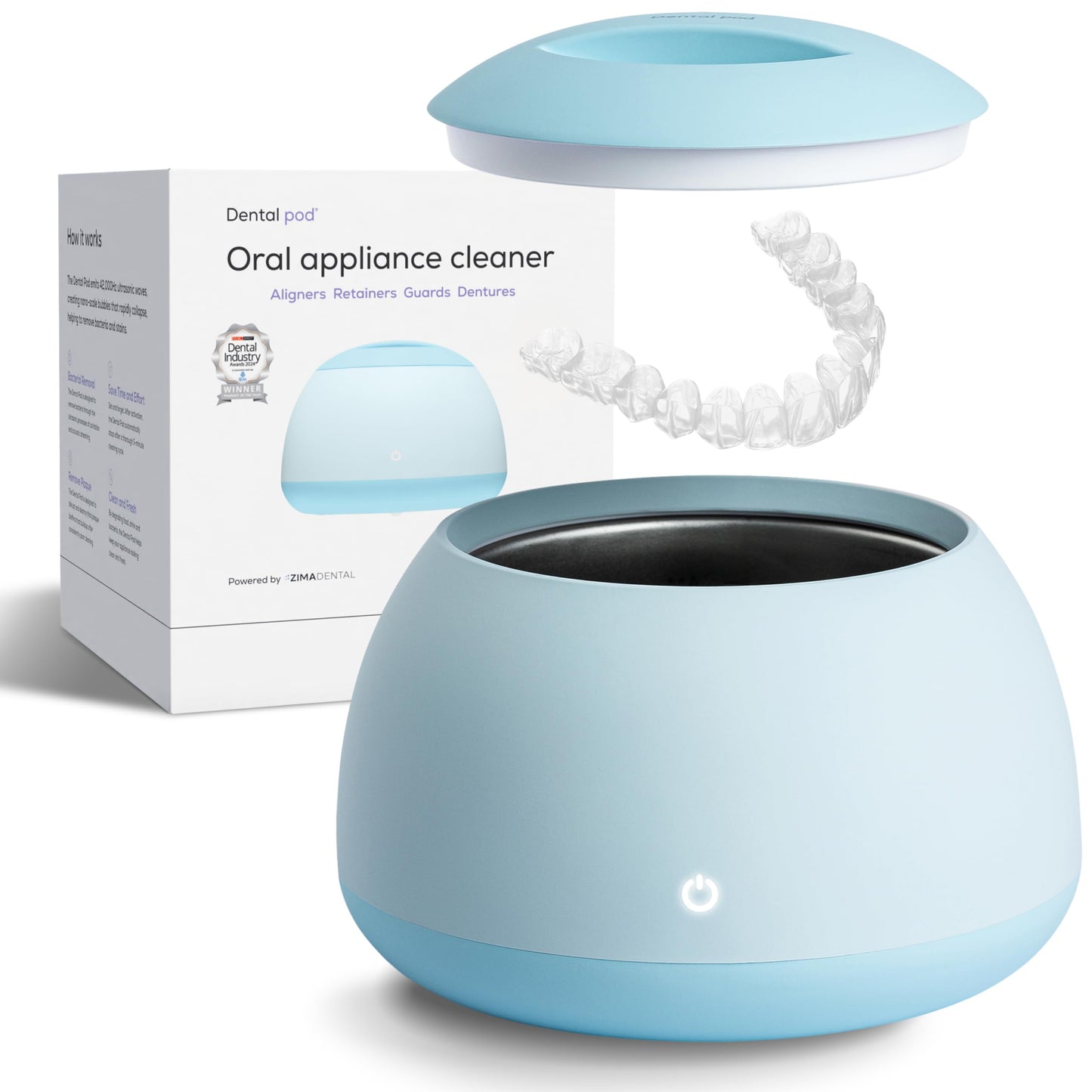 Zima Dental Pod Ultrasonic Retainer Cleaner — The Original