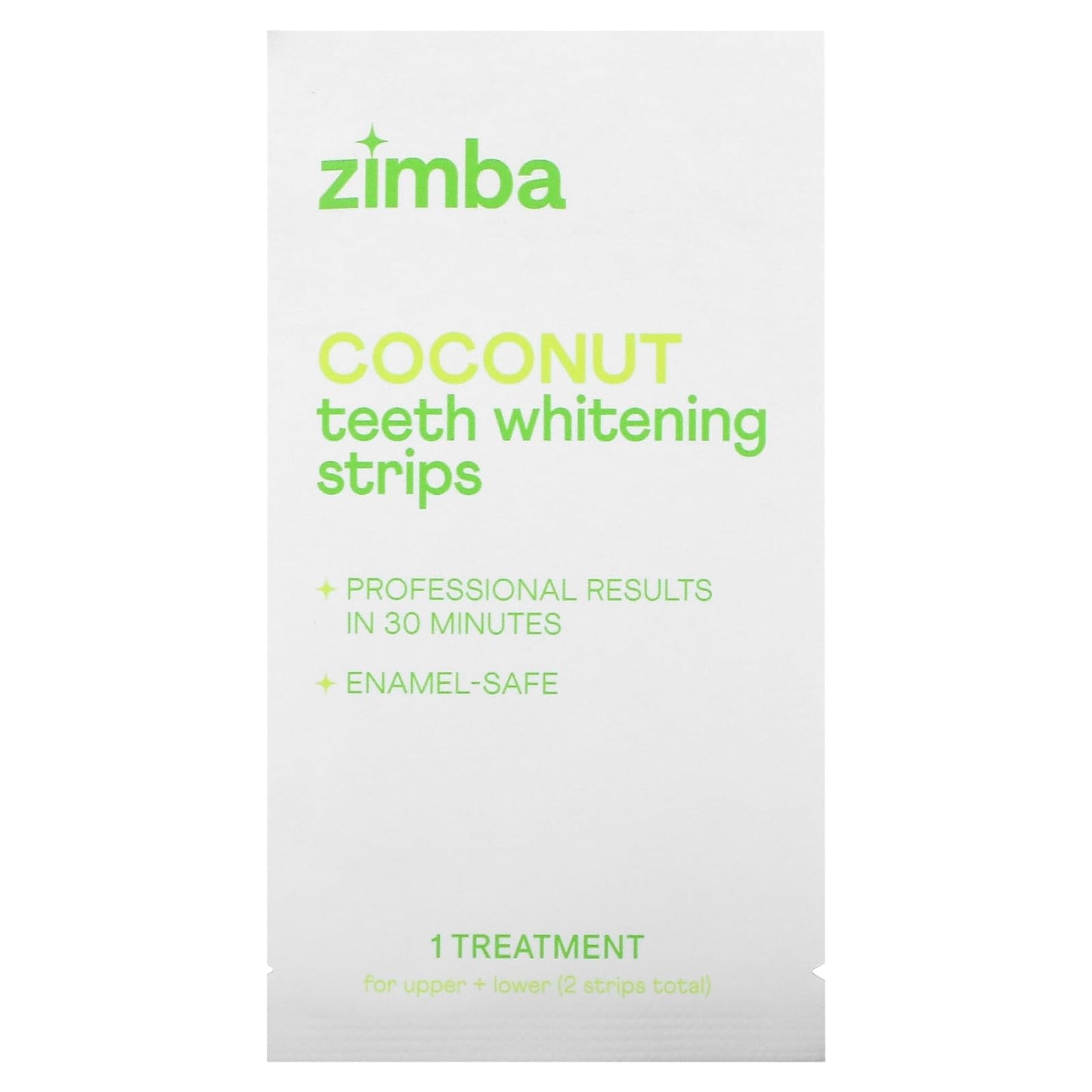 Zimba Coconut Flavored Teeth Whitening Strips – Vegan, Enamel Safe
