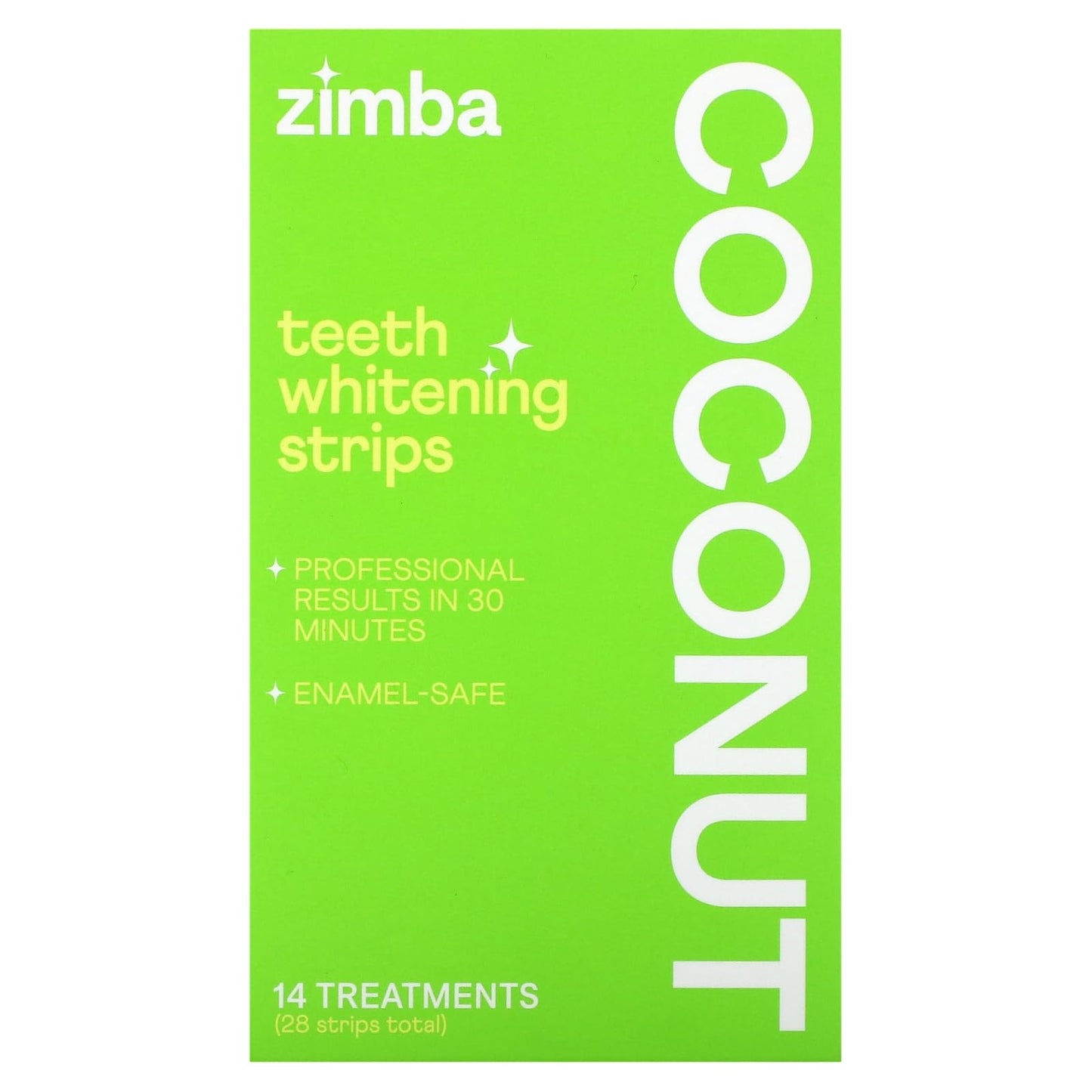 Zimba Coconut Flavored Teeth Whitening Strips – Vegan, Enamel Safe