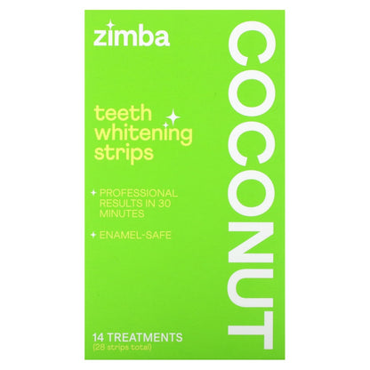 Zimba Coconut Flavored Teeth Whitening Strips – Vegan, Enamel Safe
