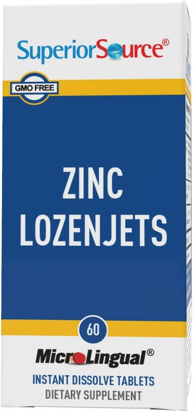 Superior Source Zinc Lozenjets – Immune Support, Instant-Dissolve Tablets (Pack of 2)