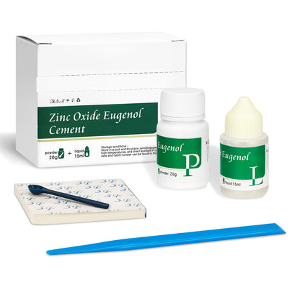 Zinc Oxide Eugenol Dental Cement Kit for Temporary Crowns and Bridges