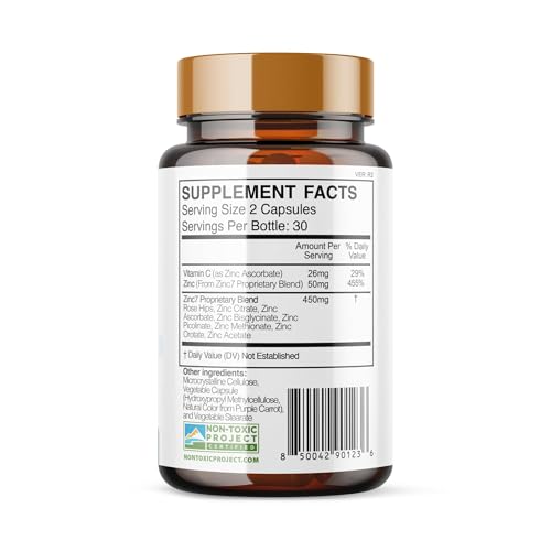 Zinc7 Daily Immune Support (50mg) — Triple Action Zinc Complex | True Cellular Formulas