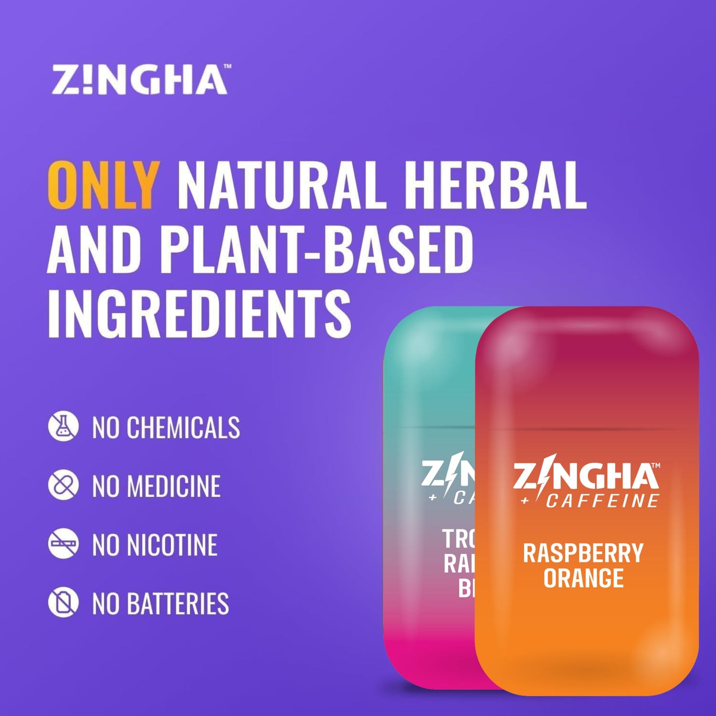 Z!NGHA Caffeinated Aromatherapy Nasal Inhaler – Raspberry Orange
