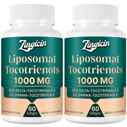 Zingicin Vitamin E Tocotrienols – Liposomal Delta & Gamma Tocotrienols 1000mg | 120 Softgels