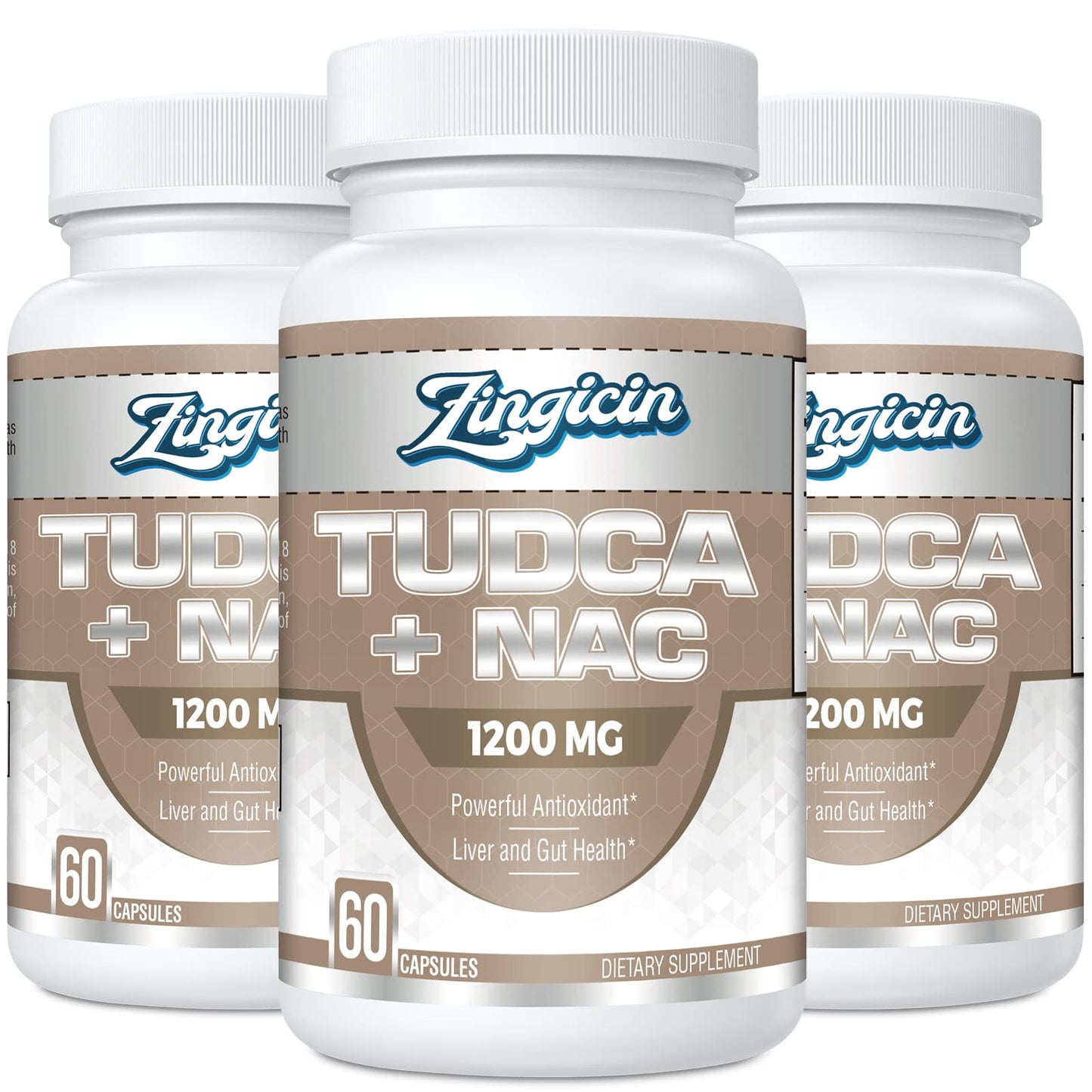Zingicin TUDCA with NAC 1200mg - 180 Capsules | Liver Support & Antioxidant Formula