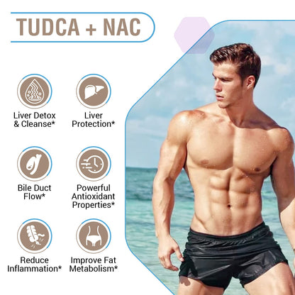 Zingicin TUDCA with NAC 1200mg - 180 Capsules | Liver Support & Antioxidant Formula