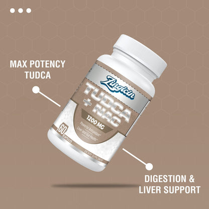 Zingicin TUDCA with NAC 1200mg - 180 Capsules | Liver Support & Antioxidant Formula