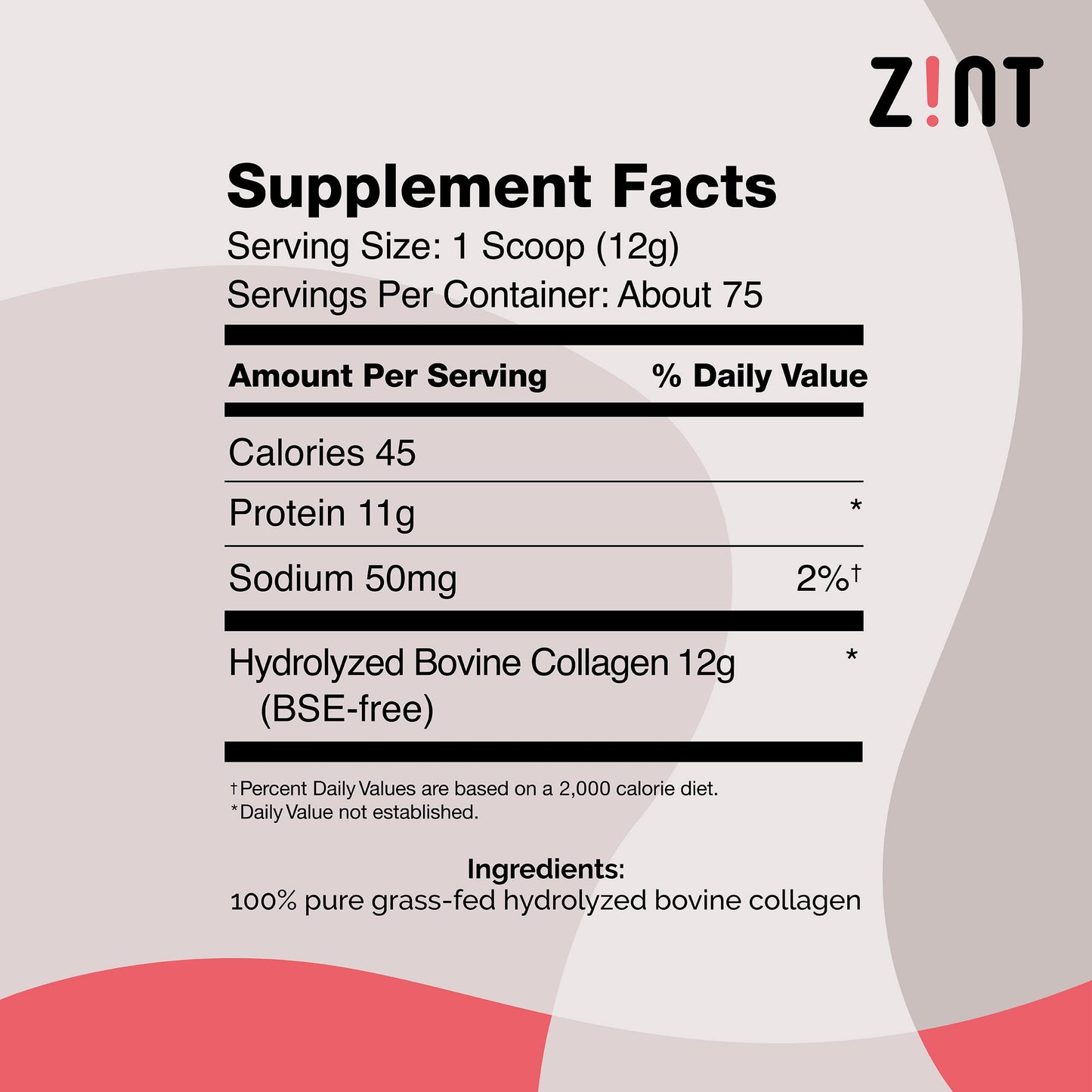 Zint Collagen Peptides Powder (32 oz) – Paleo, Keto, Grass-Fed, Unflavored, Non-GMO