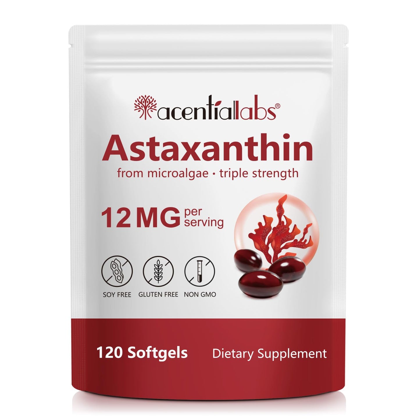 ZIXBMHYJ Astaxanthin 12mg – Natural Astaxanthin Supplement (120 Count) | Non-GMO, Gluten Free