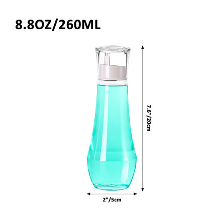 ZOBONETI Glass Mouthwash Dispenser – 8.8 oz, Set of 2, Cup Cap