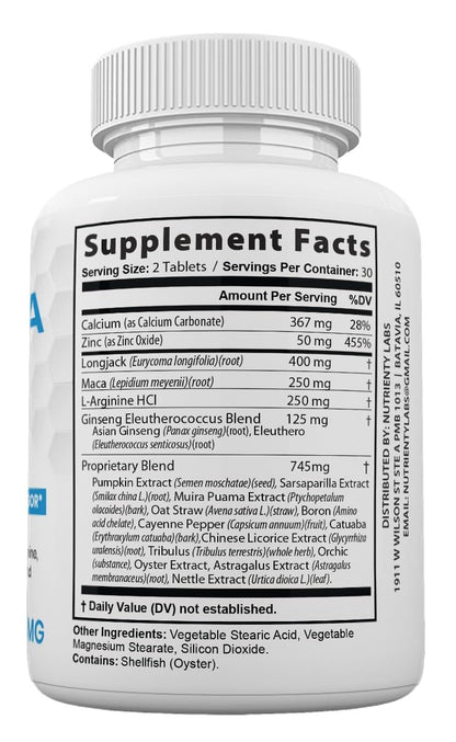 Zonata 2-Pack Alpha Labs Men’s Supplements – Energy & Endurance (120 Tablets)