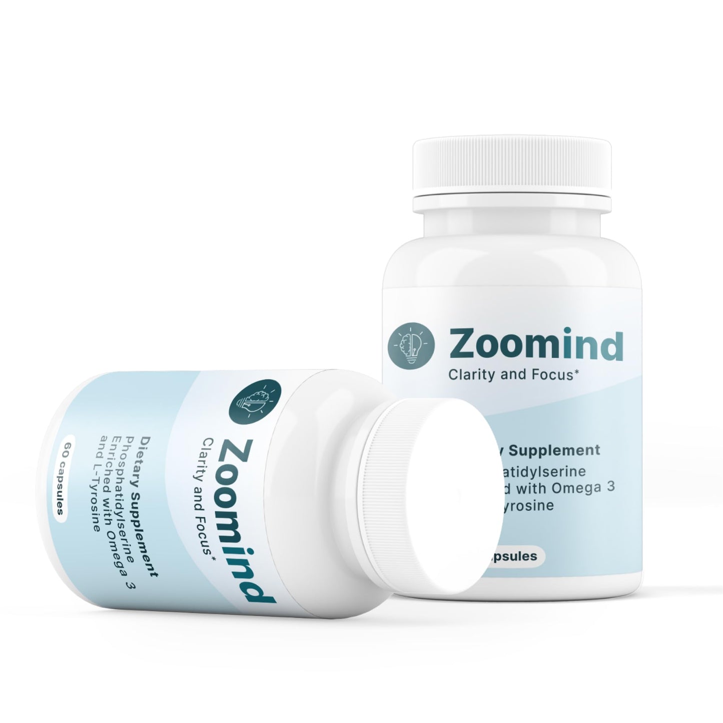 Zoomind Dietary Supplement - Clarity & Focus | Omega-3, Phosphatidylserine PS, L-Tyrosine | 60 Capsules