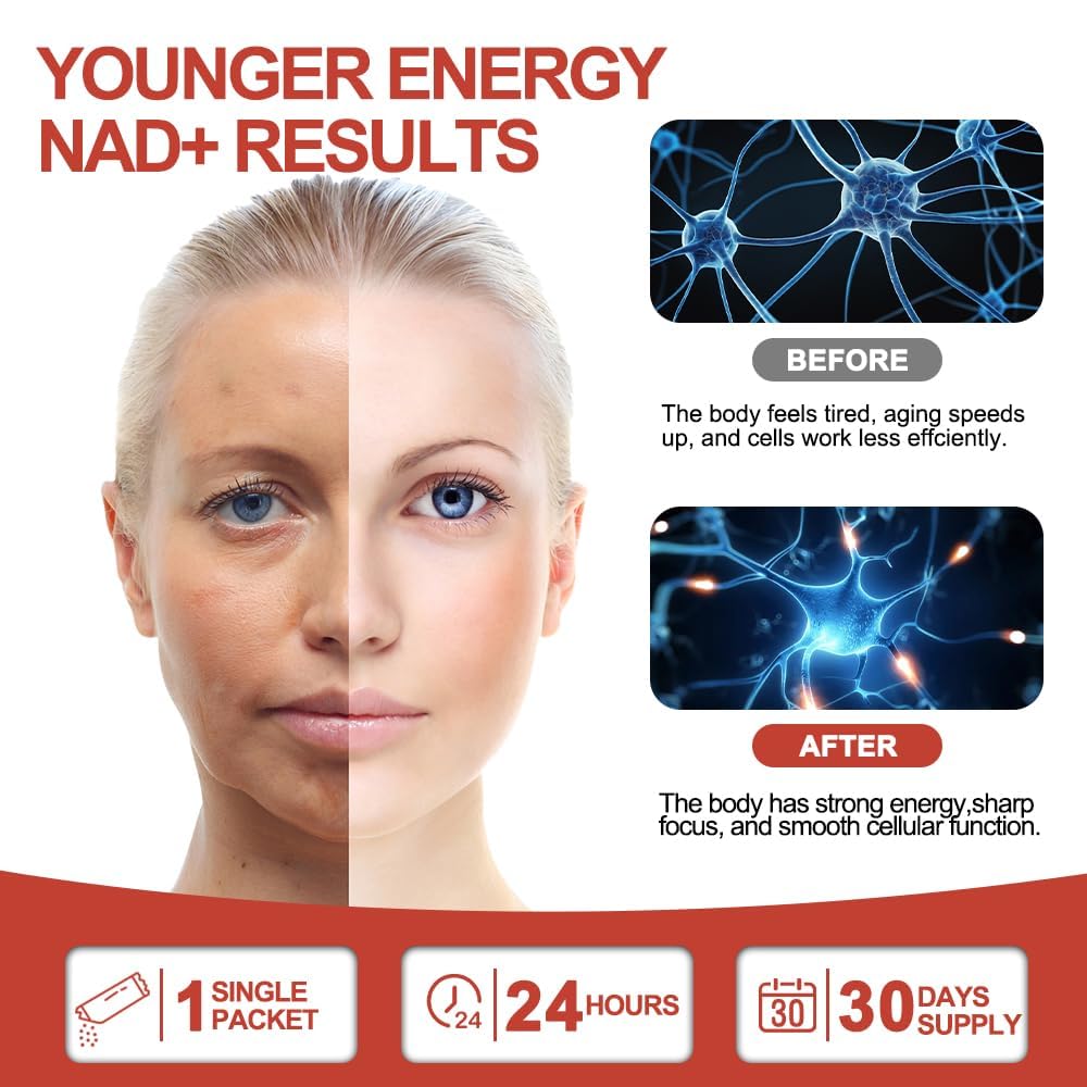 Zoone Nutra NAD 1200mg Supplement with NR, PQQ & Resveratrol – Energy, Longevity & Mental Clarity – 30 Packets