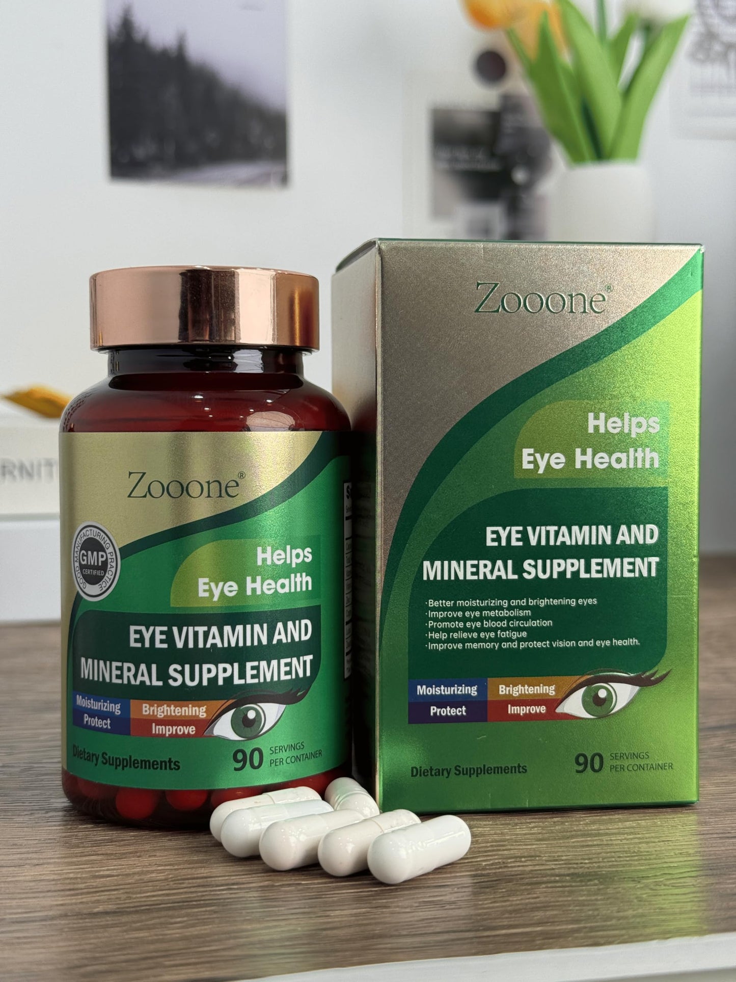 Zooone Lutein Eye Vitamins – Macular Health & Dry Eye Support, 90 Tablets