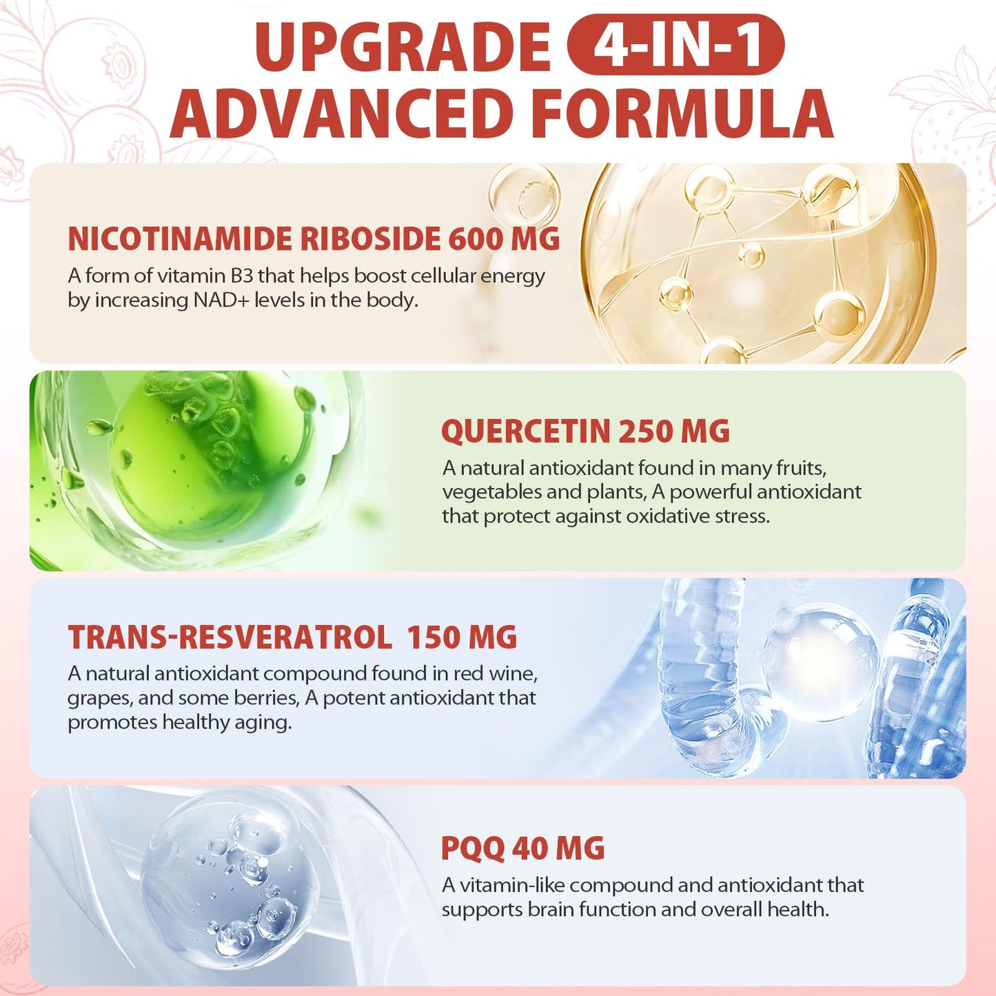 ZOROAHER NAD+ 1000mg Liquid Supplement – NR, Resveratrol & PQQ for Energy & Focus