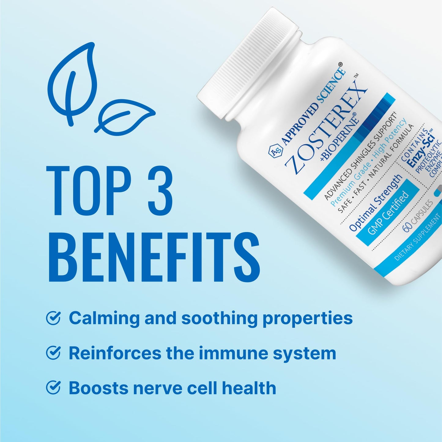 Approved Science Zosterex - Extra-Strength L-Lysine 1000mg, Vitamin B Complex, Zinc - Immune Support & Cold Sore Treatment - 180 Vegan Capsules - 3 Bottles