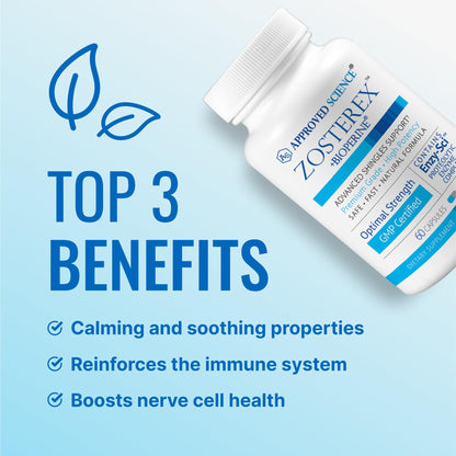 Approved Science Zosterex - Extra-Strength L-Lysine 1000mg, Vitamin B Complex, Zinc - Immune Support & Cold Sore Treatment - 180 Vegan Capsules - 3 Bottles