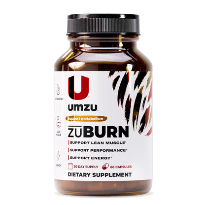 UMZU ZuBurn Energy Support - 30 Day Supply, Caffeine & Mitoburn