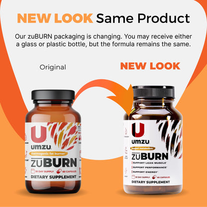 UMZU ZuBurn Energy Support - 30 Day Supply, Caffeine & Mitoburn