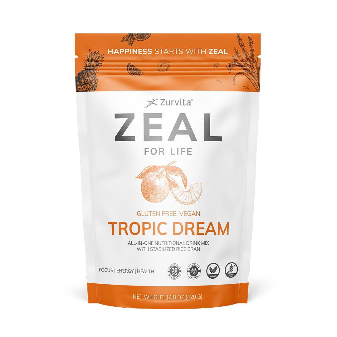 Zurvita Zeal for Life 30-Day Wellness Bag – Tropic Dream Flavor | Daily Nutritional Supplement for Vitality