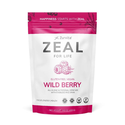 Zurvita Zeal for Life 30-Day Wellness Bag – Wild Berry Flavor (420 g)