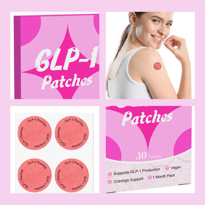 ZXZTSM GLP-1 Weight Patches for Women & Men – Plant-Based, Skin-Friendly, 30 Count