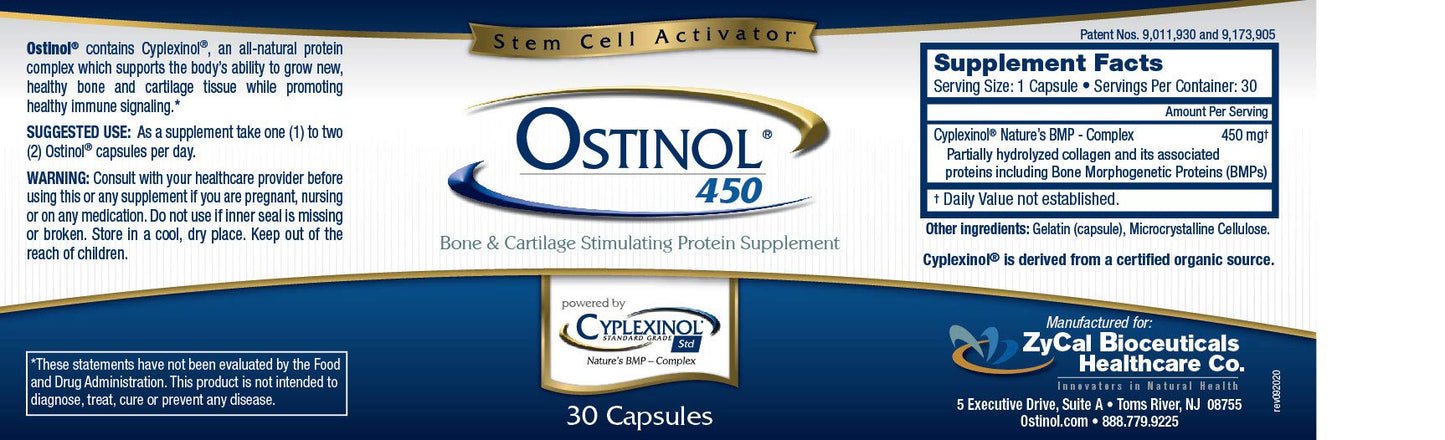 ZyCal Ostinol Standard 450 mg – Bone & Cartilage Support