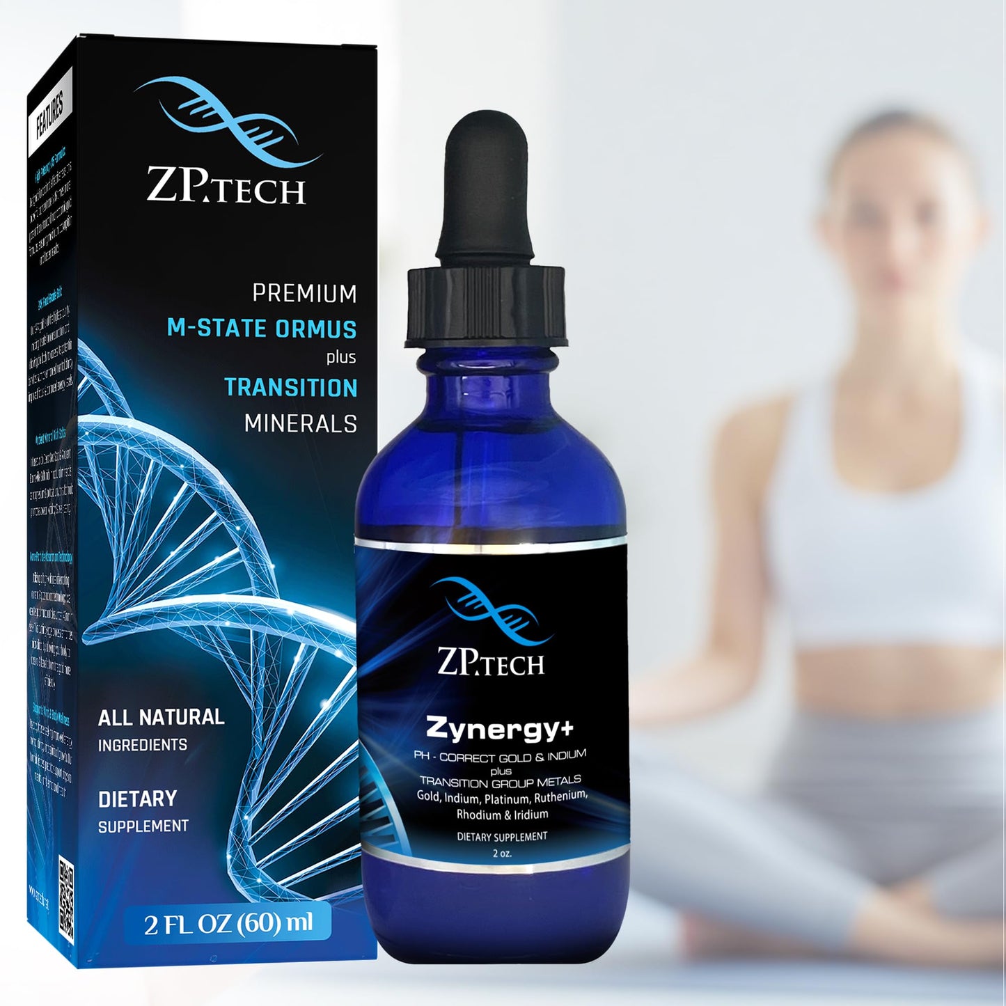 Zynergy Plus Colloidal Ormus Gold Liquid – 24K Monoatomic Gold & Indium | Pineal Gland Support, Meditation
