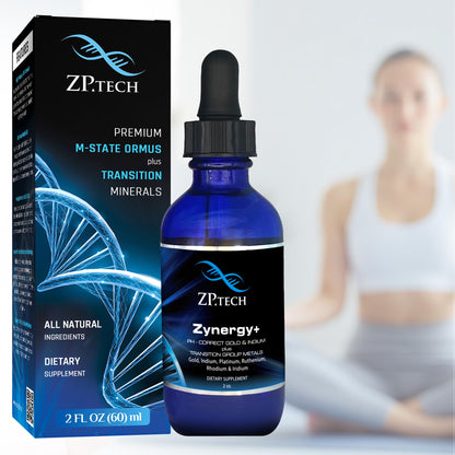 Zynergy Plus Colloidal Ormus Gold Liquid – 24K Monoatomic Gold & Indium | Pineal Gland Support, Meditation