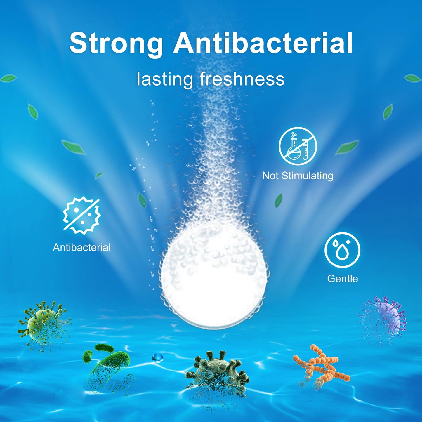 Zyntieu 23mm Retainer Cleanser Tablets | Ultrasonic Cleaner for Dentures & Invisalign - 60-Pack