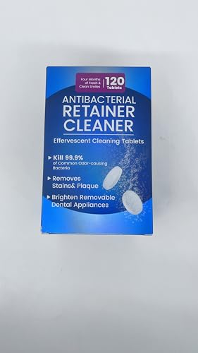 Zyntieu 23mm Retainer Cleanser Tablets – 120 Pack for Dentures & Invisalign