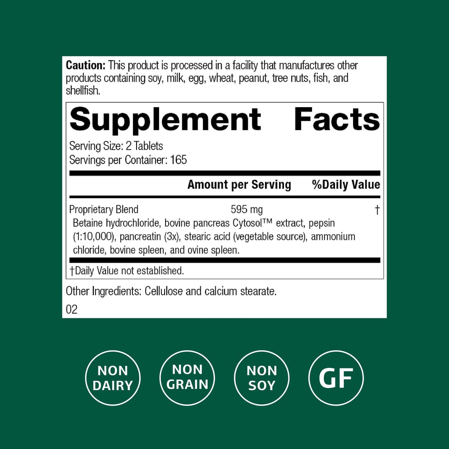 Standard Process Zypan - Digestive Enzyme Support with Pancreatin, Pepsin & HCl | 330 Tablets