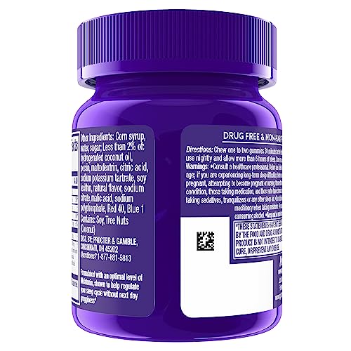ZzzQuil PURE Zzzs Melatonin Gummies - 2mg Sleep Aid with Chamomile & Lavender | Wildberry Vanilla, 24 Gummies